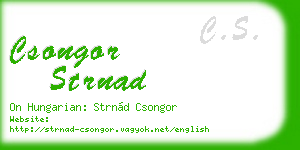 csongor strnad business card